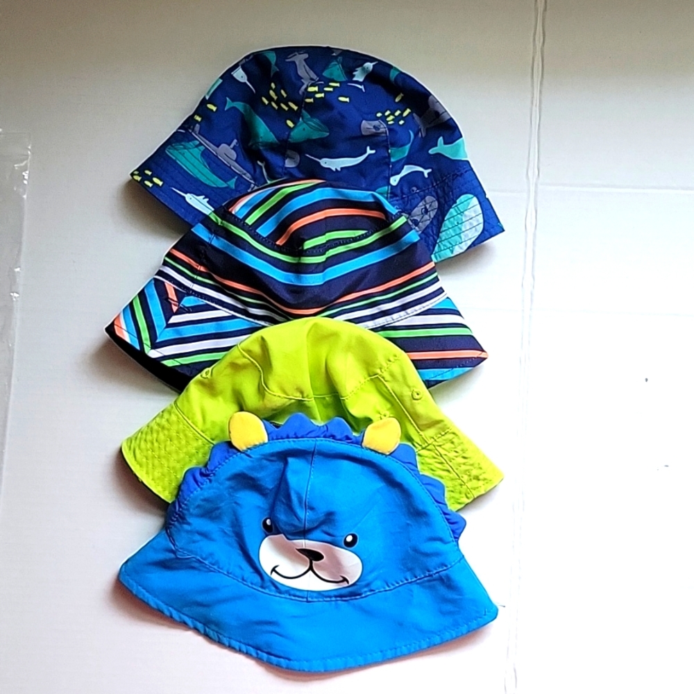 4 pack toddler  summer hats. Size 18 months to 3 T